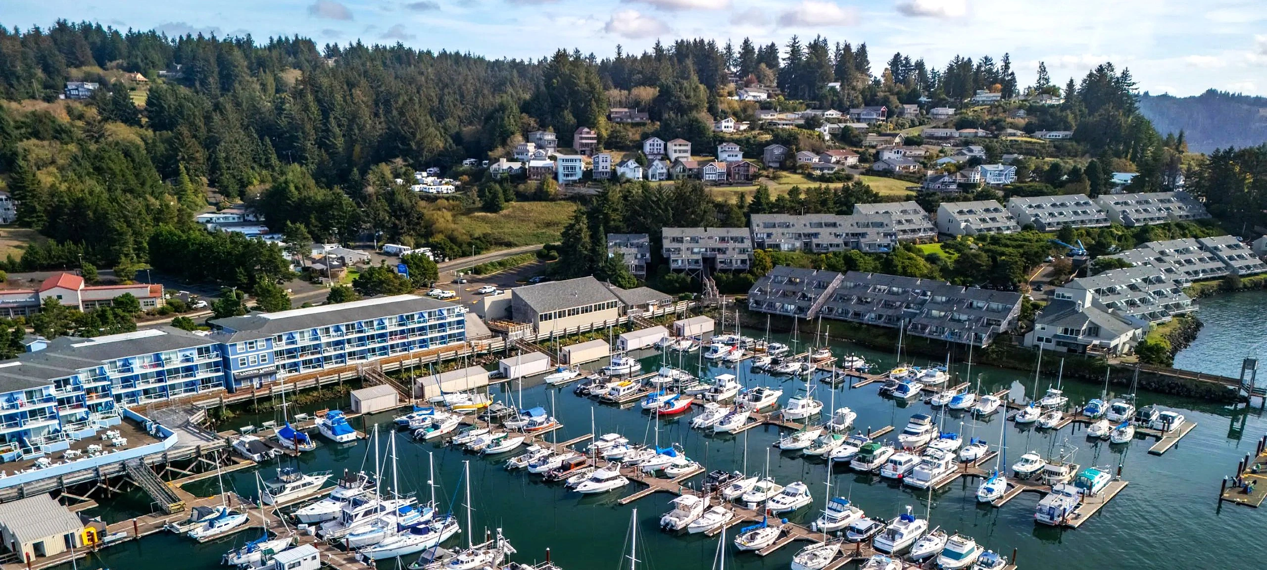 Bay front condos in Newport, Oregon